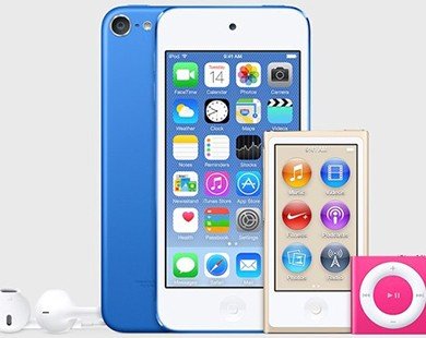 Lộ diện ảnh iPod Touch, iPod Nano và iPod Shuffle với 2 màu mới trong iTunes 12.2