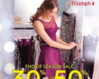 Triumph khuyến mãi giảm giá 30-50% thời trang lót