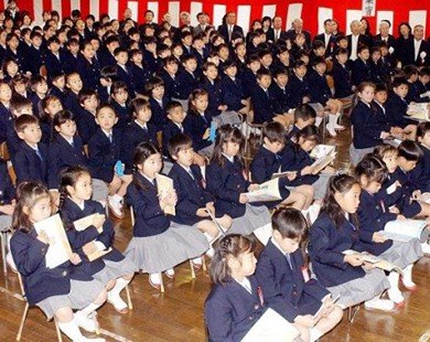 Lễ khai giảng ngắn gọn ở Nhật