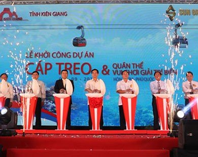 Sun Group khởi công dự án cáp treo dài nhất thế giới tại Phú Quốc