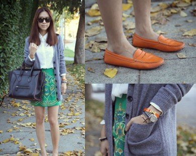 Giày lười mùa thu sành điệu f5 phong cách cho phái đẹp
