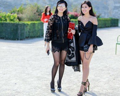 Mẹ & em chồng Hà Tăng diện đồ siêu ngắn dự Paris Fashion Week