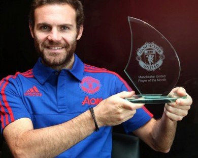 Juan Mata đoạt danh hiệu cầu thủ MU hay nhất tháng 9