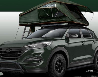 Hyundai giới thiệu Tucson phiên bản dựng lều trên nóc xe