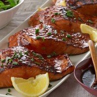 Cá hồi nướng sốt nước tương