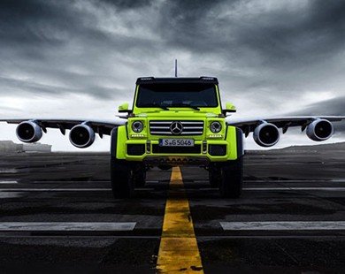 Xe việt dã Mercedes-Benz G500 4×4² đọ dáng cùng máy bay Airbus A380