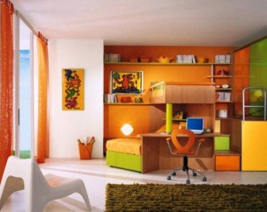Những ý tưởng phòng trẻ với gam màu cam năm 2016