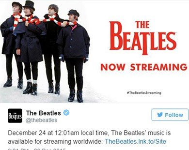 Nhạc The Beatles chính thức lên sóng online