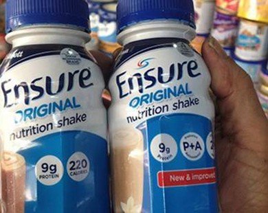 Đề nghị đưa sữa Ensure vào Danh mục cấm nhập khẩu