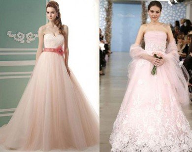 Chọn váy cưới sắc màu nổi bật cho cô dâu cá tính