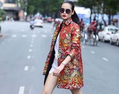 Áo váy gấm - Item đang khiến người đẹp Việt 