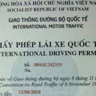 Tp. Hồ Chí Minh cấp giấy phép lái xe quốc tế từ ngày mai 25/2/2016