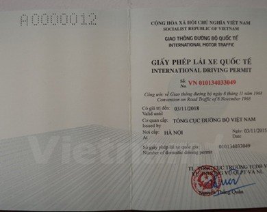 Hà Nội tiến hành cấp giấy phép lái xe quốc tế từ ngày 1/3