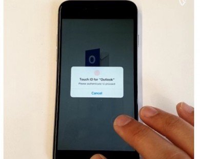 Outlook trên iPhone hỗ trợ bảo mật bằng dấu vân tay