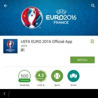 "UEFA EURO 2016 Official App" Ứng dụng giúp cập nhật thông tin về Euro 2016