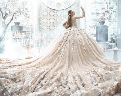 Mẫu váy cưới siêu lộng lẫy biến cô dâu thành nàng công chúa