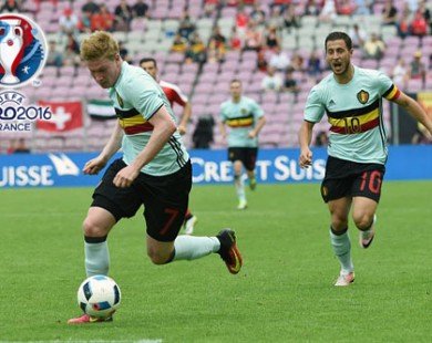 Eden Hazard, De Bruyne đi vào lịch sử bóng đá Bỉ