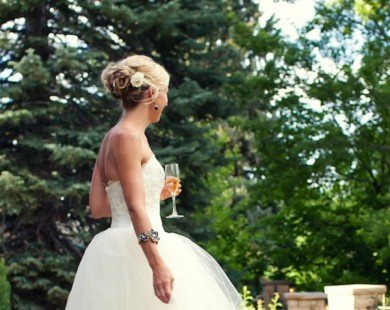 Váy cưới ngắn dành cho cô dâu hiện đại