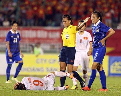 Clip ĐT nữ Việt Nam thua cay đắng trước Thái Lan