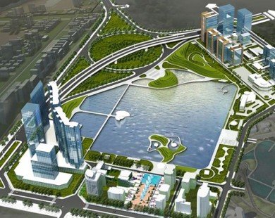 Khởi công dự án công viên, hồ điều hòa Cầu Giấy tại Hà Nội