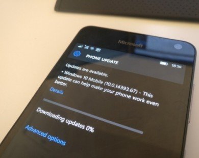 Bản cập nhật Windows 10 Mobile Anniversary chính thức ‘lên sóng’