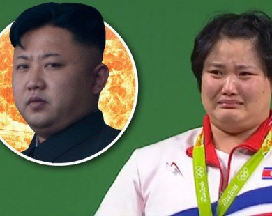 Sợ trừng phạt vì chỉ đoạt HCB, VĐV Triều Tiên bật khóc