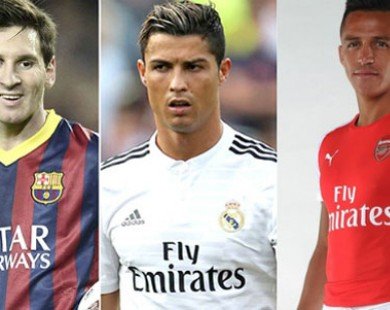 Alexis Sanchez đòi “ngồi chung mâm” với Messi và Ronaldo
