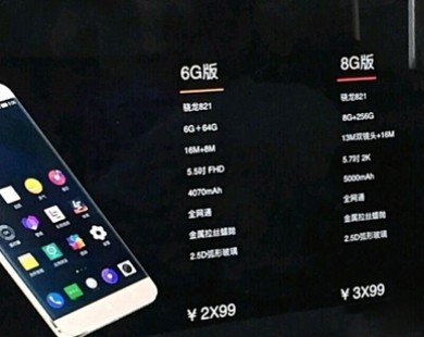 Siêu điện thoại LeEco Pro 3 dùng RAM 8GB sắp ra mắt