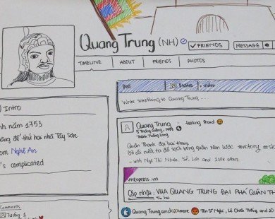 Học sinh lập Facebook cho vua Quang Trung