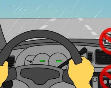 Những nguyên tắc lái ôtô an toàn trong mưa bão