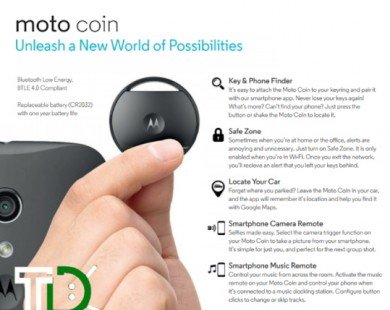 Motorola giới thiệu “đồng xu thông minh” tìm chìa khóa nhanh chóng