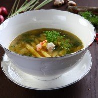 5 phút nấu canh tôm tươi với thơm