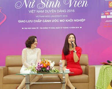 Á Hậu Quý bà Thu Hương giao lưu chắp cánh ước mơ khởi nghiệp cùng Top 30 Nữ sinh viên Việt Nam duyên dáng 2016