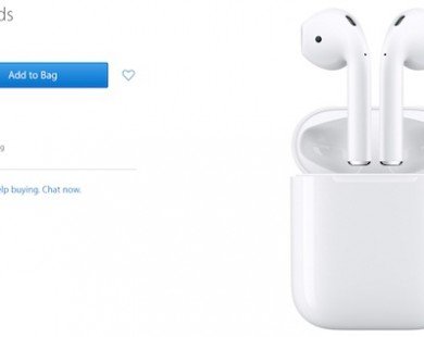 Apple bắt đầu bán tai nghe không dây AirPods, giá 159 USD