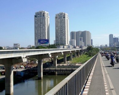 Tuyến metro số 1 Tp.HCM đã lắp xong hơn 10km cầu cạn