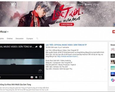 Sơn Tùng là ca sĩ Việt Nam đầu tiên sở hữu nút vàng của YouTube