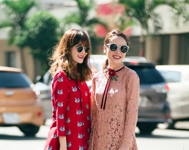 Yến Trang - Yến Nhi gợi ý trang phục dạo phố Tết