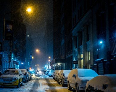 New York mùa tuyết rơi