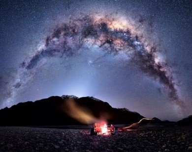 Ảnh dải ngân hà tuyệt đẹp trên bầu trời đêm New Zealand