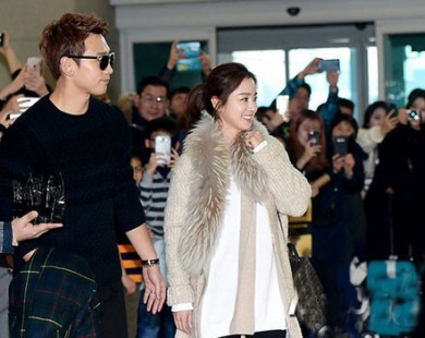 Kim Tae Hee và Bi Rain bị bắt gặp tới Mỹ du lịch sau dịp Tết