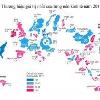 Những thương hiệu 'đáng tiền' nhất của các nước năm 2017