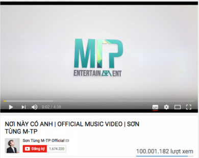 Sơn Tùng M-TP lập kỷ lục mới với MV thứ 3 cán mốc 100 triệu view