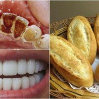 Cách tẩy trắng răng chỉ bằng một mẩu bánh mì