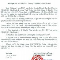 Yêu cầu báo cáo vụ hơn 225 học sinh không có giấy khen