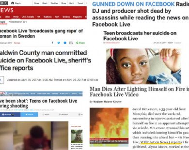 Bạo lực Facebook Live kinh khủng hơn những gì trên báo chí phản ánh