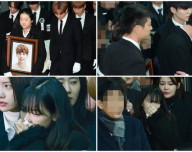 Cập nhật: SHINee, SNSD khóc nức nở trong lễ đưa tiễn Jonghyun