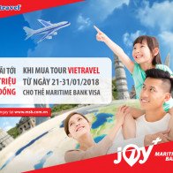 Ưu đãi đến 4 triệu cho các chuyến du lịch mùa Xuân cùng thẻ tín dụng du lịch Maritime Bank