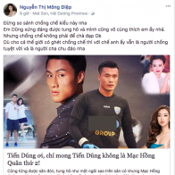 Kỳ Hân nổi giận khi chồng bị so sánh với thủ môn Bùi Tiến Dũng