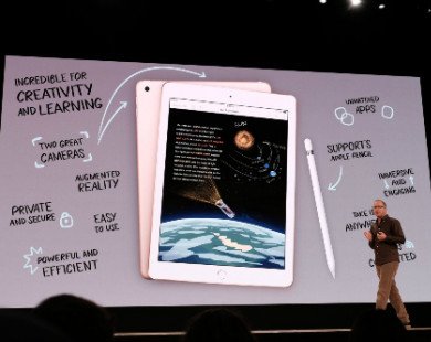 Apple trình làng iPad mới giá rẻ, hỗ trợ bút cảm ứng Pencil