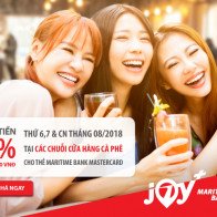 Thưởng thức café, bánh ngọt mừng sinh nhật Maritime Bank và nhận hoàn tiền 50% tại 5 chuỗi cửa hàng lớn